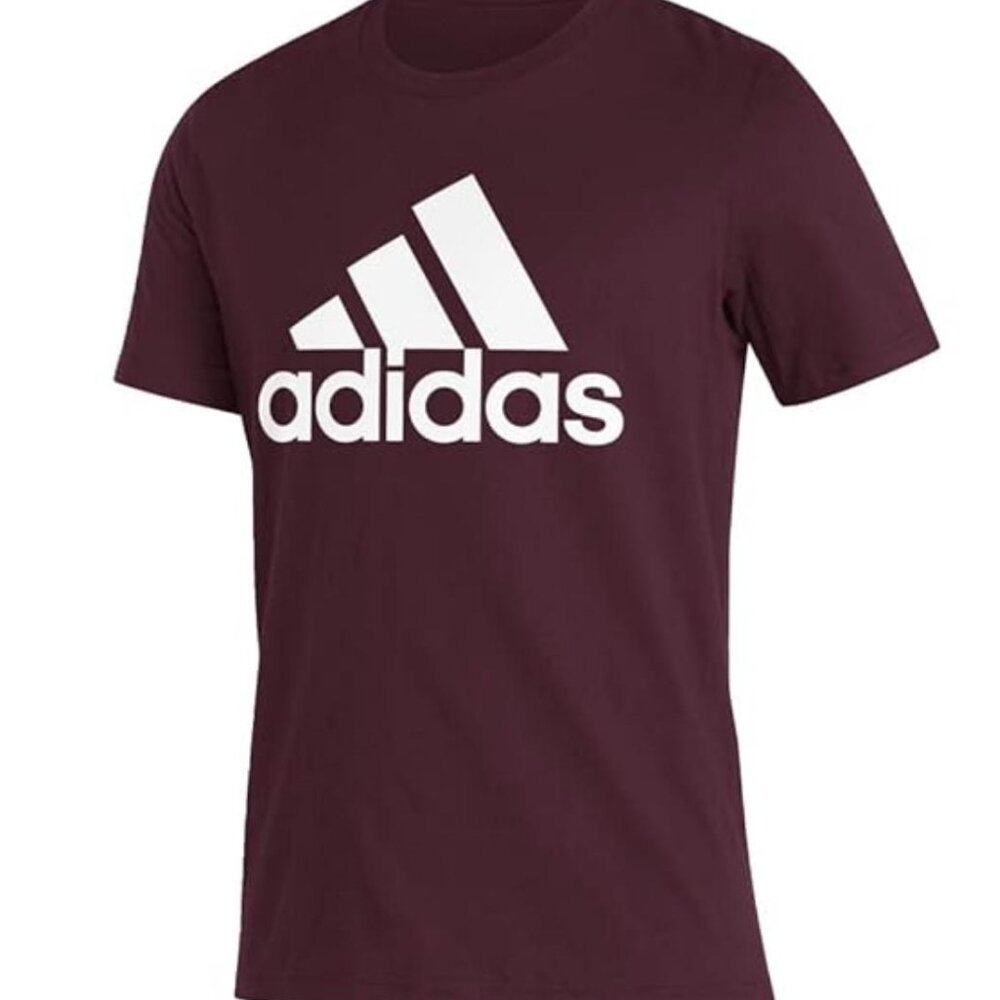 Adidas Amplifier Short Sleeve Burgundy Tee Men's XS